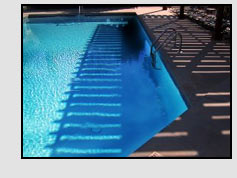 a typical swimming pool with a finmar outdoor active passive swimming pool alarm is easy!